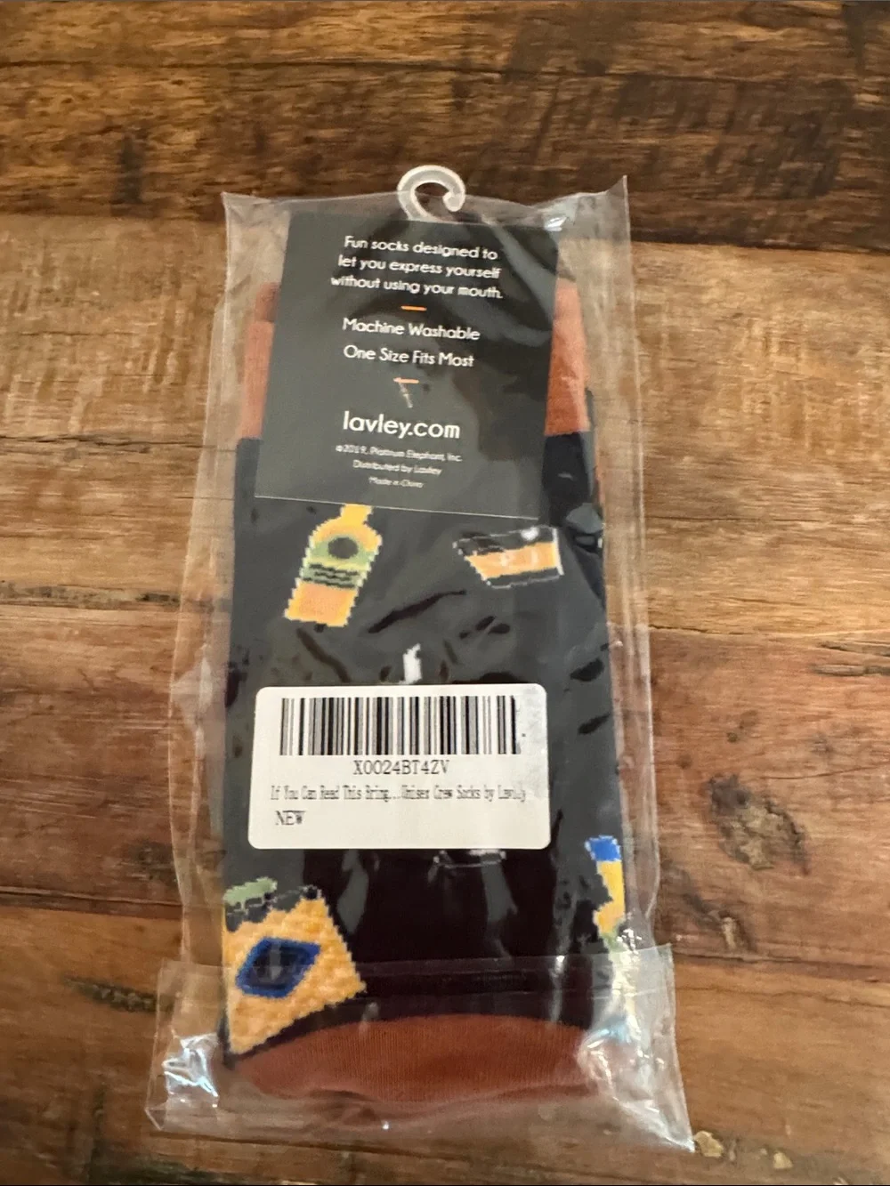 'Bring Me Some Whiskey' Black & Copper Novelty Socks